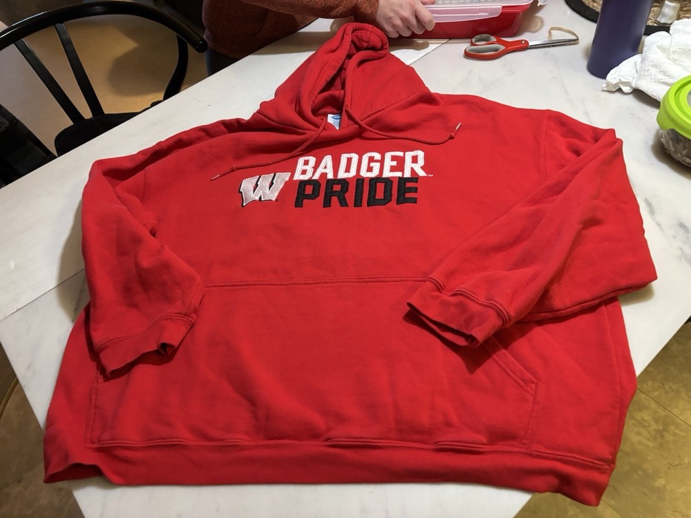 Wisconsin Badgers Pride Pullover Hoodie, XL