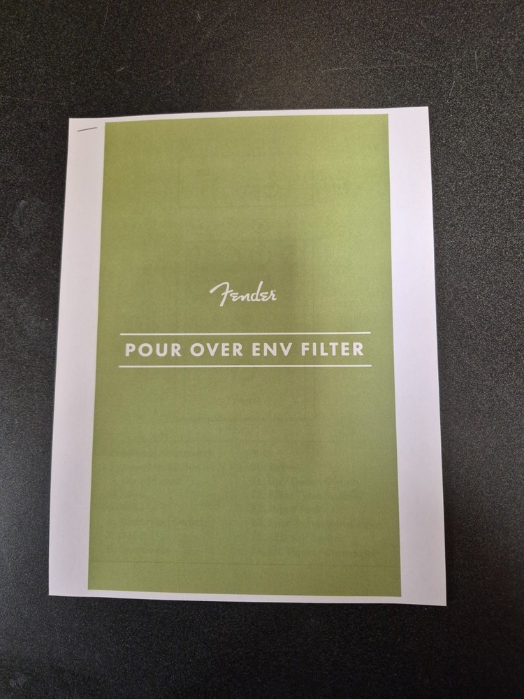 Fender pour over envelope filter with cable set