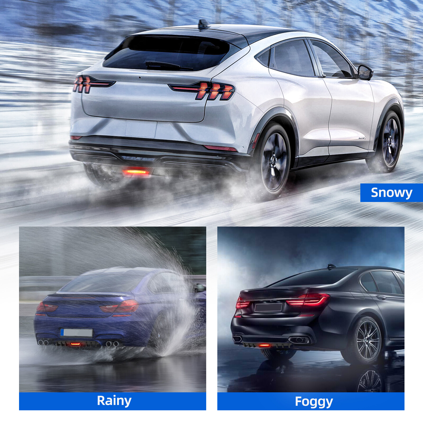 Shark Fin Rear Diffuser Bumper Spoiler Lip LED Lights For Honda Accord 2012-2026