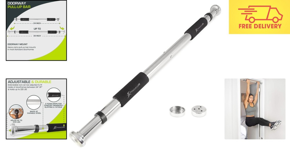 Versatile Multi-Use Pull-Up Bar with Adjustable Width for Maximum Home Training