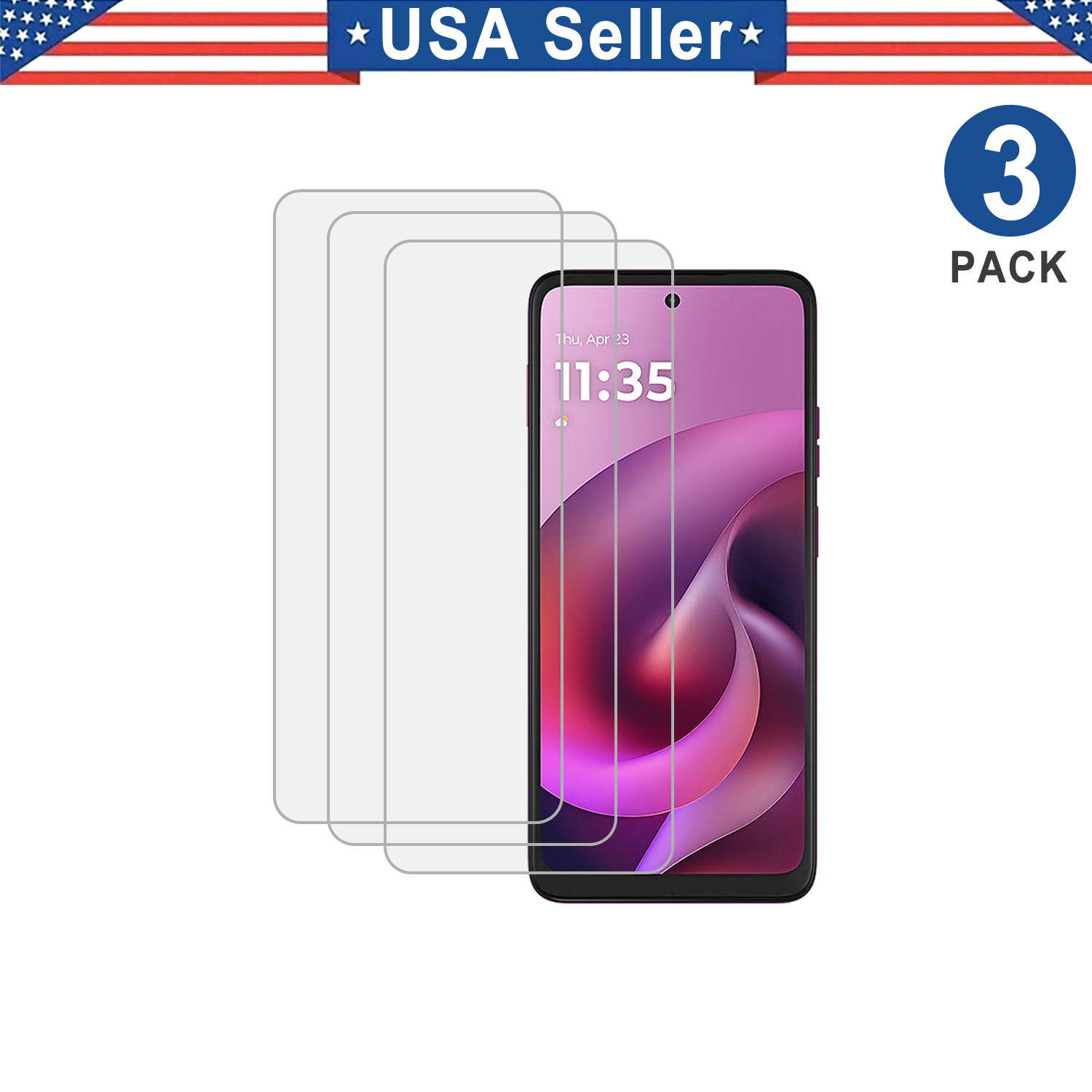 3PK Tempered Glass Protector For Motorola Moto G Power 5G/G Play 2025 2026