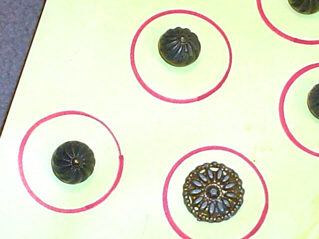 TWO SHEETS ANTIQUE BUTTONS