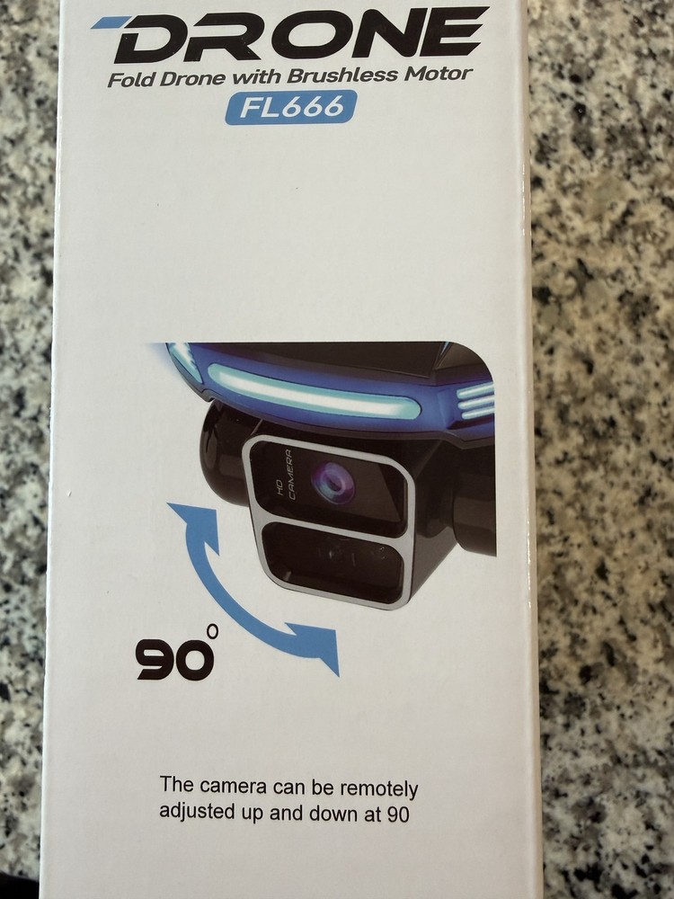 FL666 Foldable Drone With Camera Brushless Motor 90 Degree Adjustable Camera