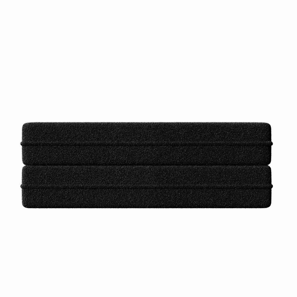 Full Size Convertible Sofa Bed Sleeper w/ 2 Pillows Black - No Assembly