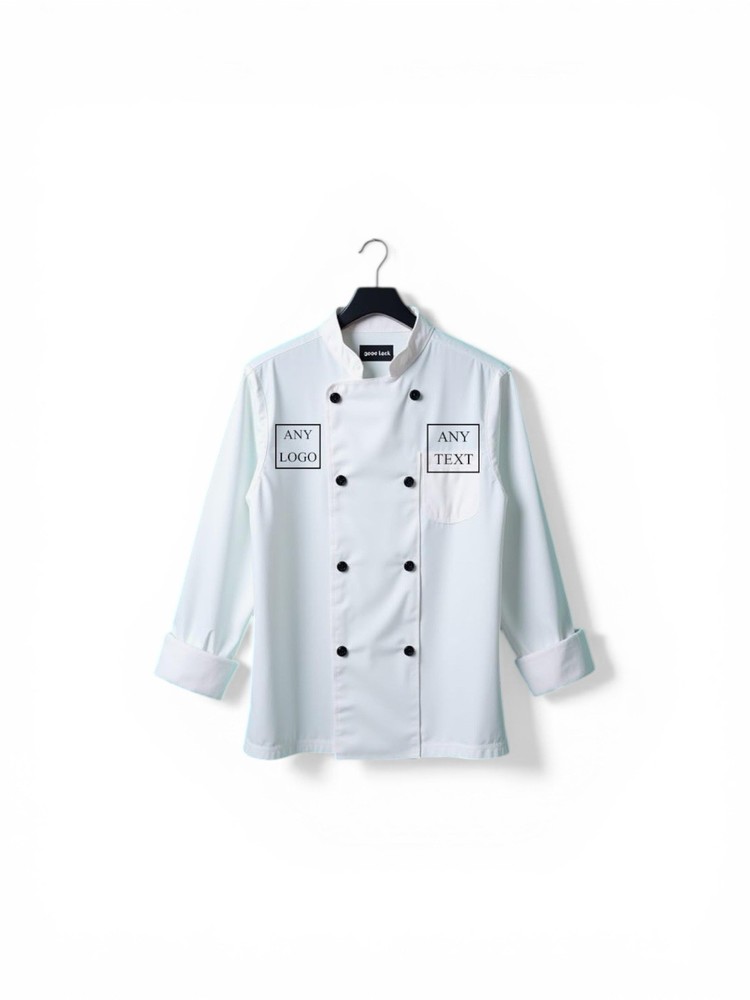 Custom Printed Chef Coat: Personalized Monogram, S-XL