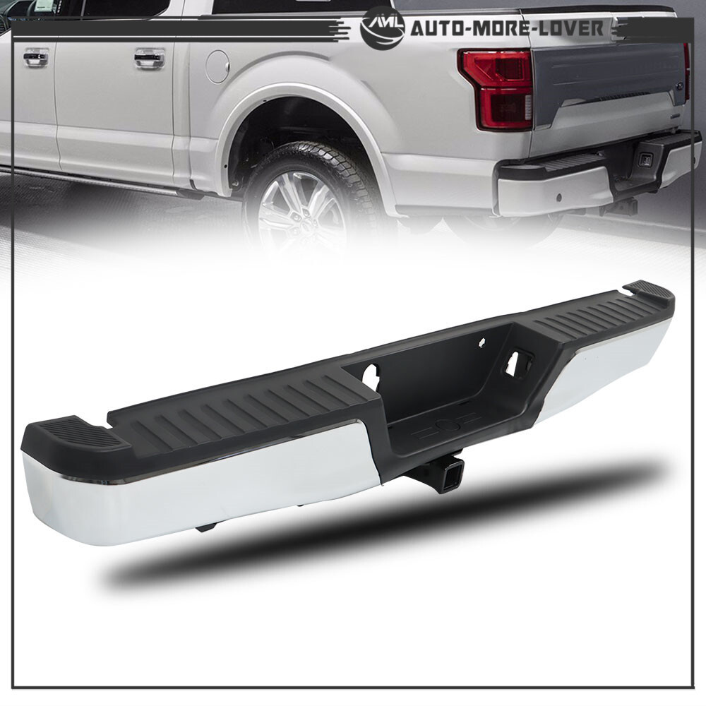 For Ford F-150 2015 2016-2020 2019 Rear Step Bumper Assembly Chrome W/ Max Tow