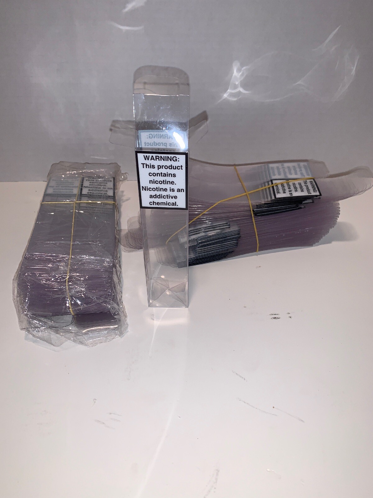 100) Transparent Retail Packaging Boxes - Warning Label *Value Bundle of 100*