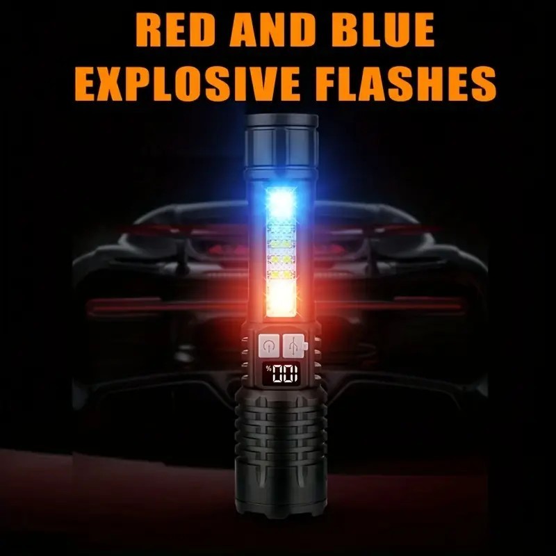 2PCS 9900000 Lumen Super Bright LED Tactical Flashlight Rechargeable Work Light