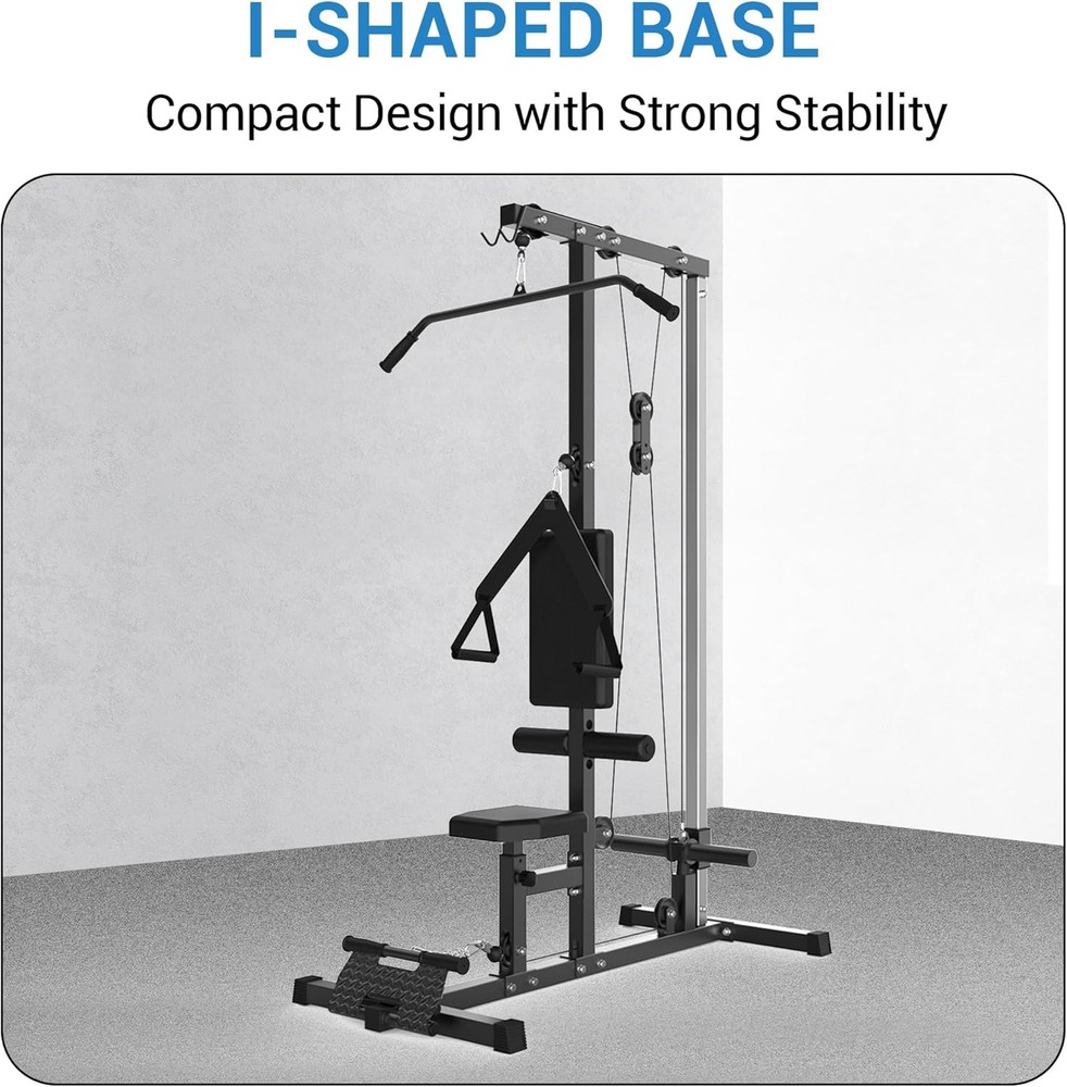 LAT Power Cable & Pull Down Machine Home Gym Back Exercise for Strength Training