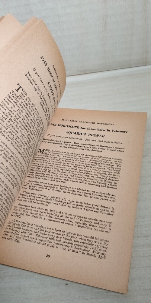RAPHAEL'S ASTROLOGICAL ALMAMAC BOOK FOR 1948 B46