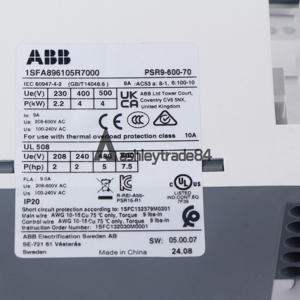 1PCS Soft Starter PSR9-600-70 1SFA896105R7000