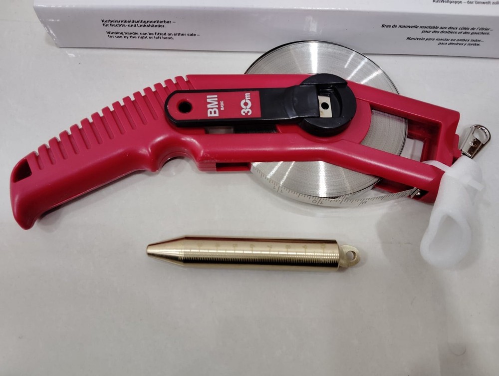 BMI 30M Stainless Steel Basic The Compact Frame Measuring Tape New