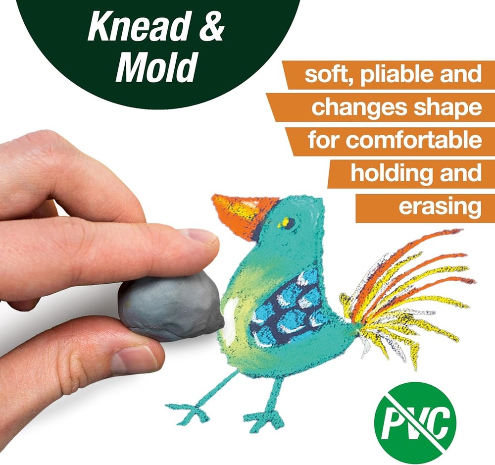 Versatile Kneadable Eraser for Artists - Grey with Convenient Storage Case