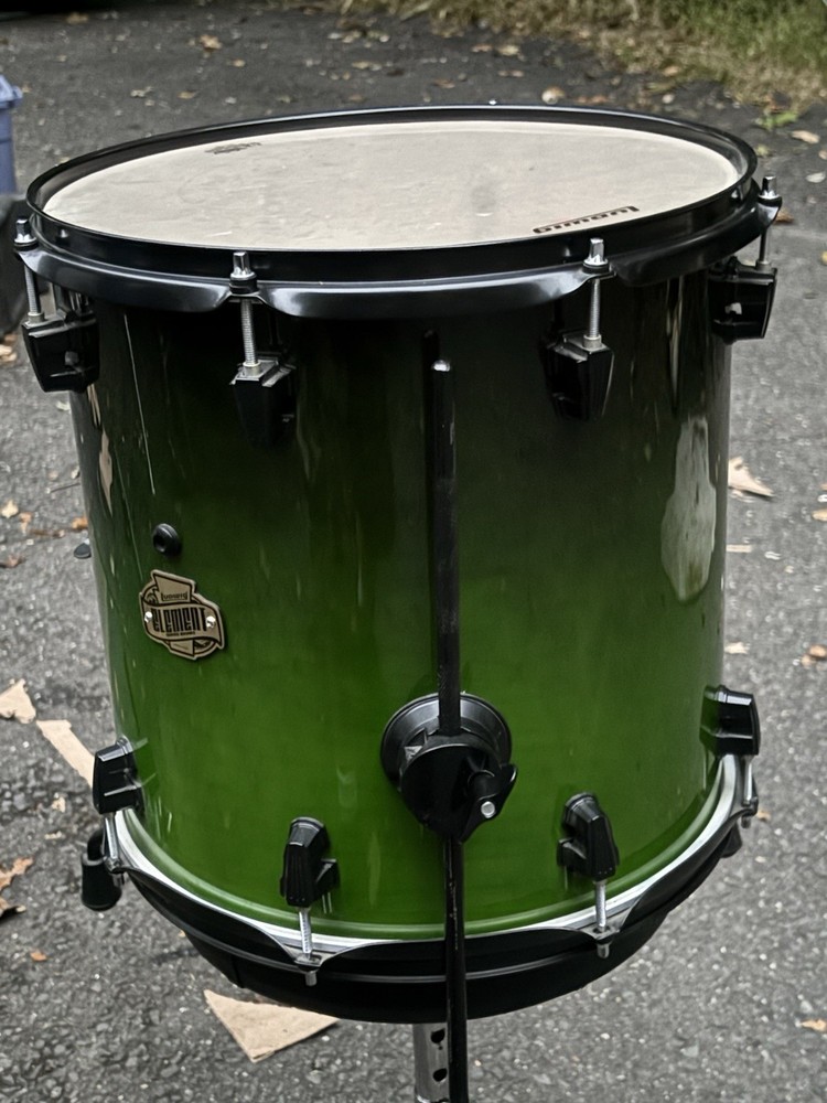 Ludwig Element Evolution Green Fade 14” Floor Tom Drum 100th
