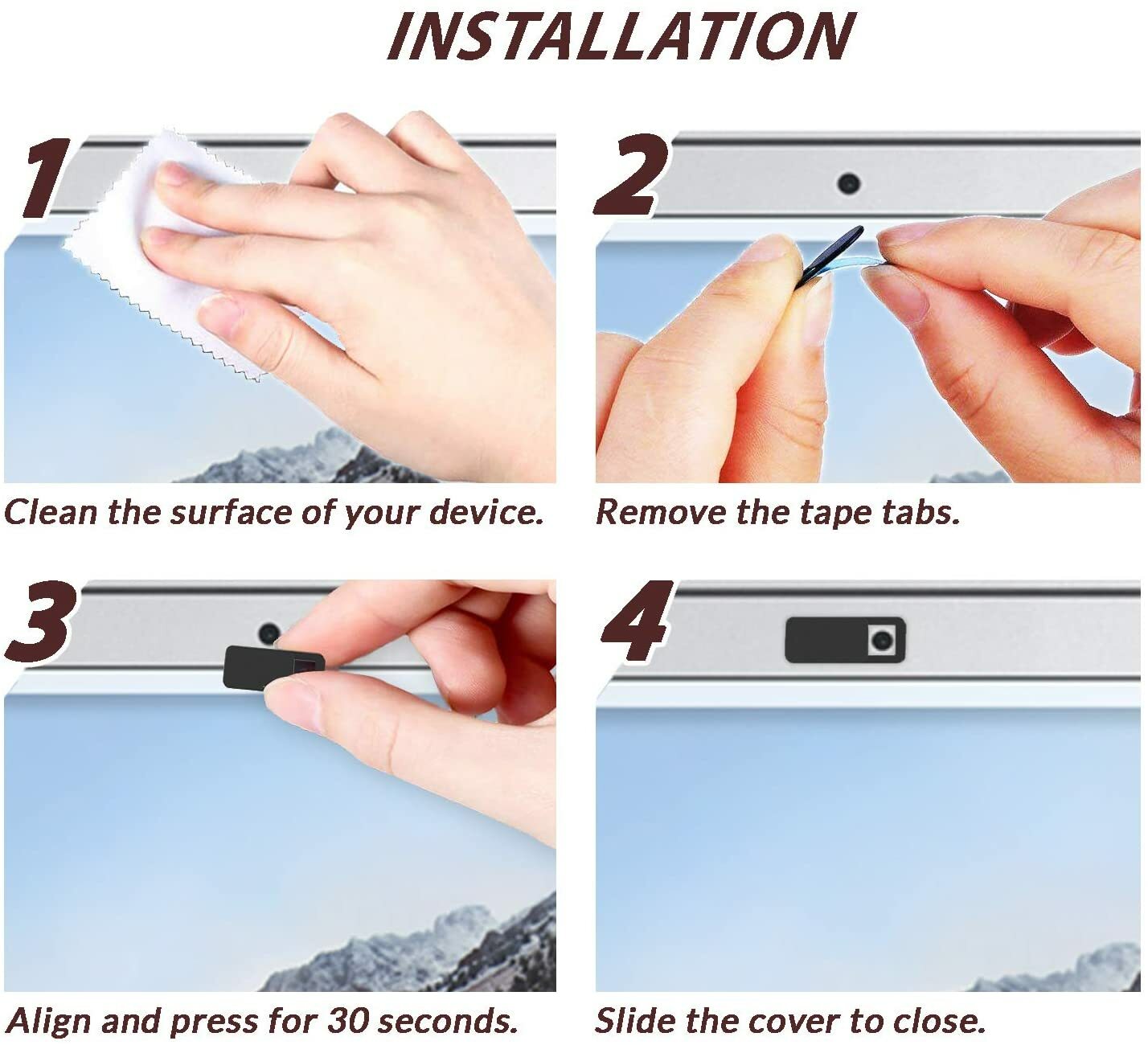 3 PC WebCam Cover Slide Camera Privacy Security Protect For Phone Laptop Table