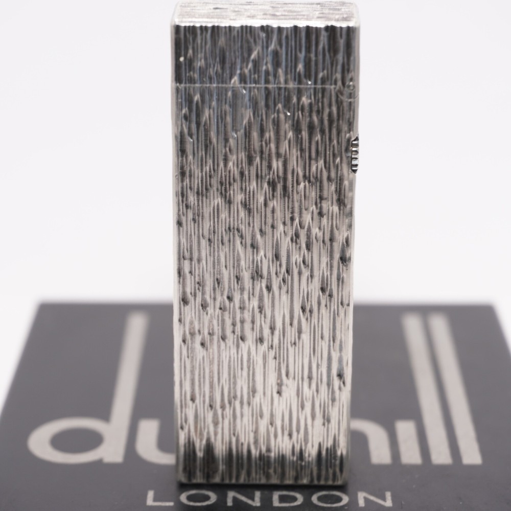 Rare Dunhill Lighter Silver Wood Grain Pattern-Ultrasonically cleaned
