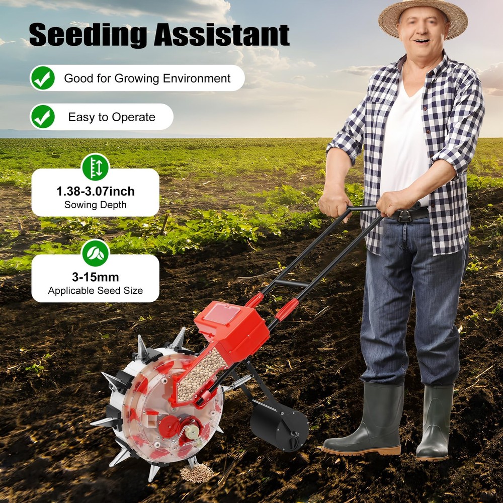 Hand Push Seeder 10 Nozzles Equidistant Quantitative for Soy Peanut Corn Cotton