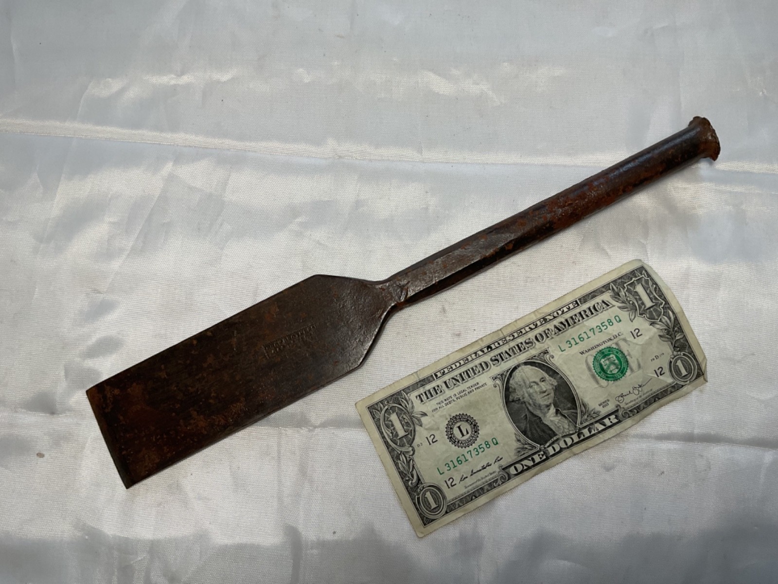 Early antique Buck Brothers 2” wide slick all steel Woodworking Chisel