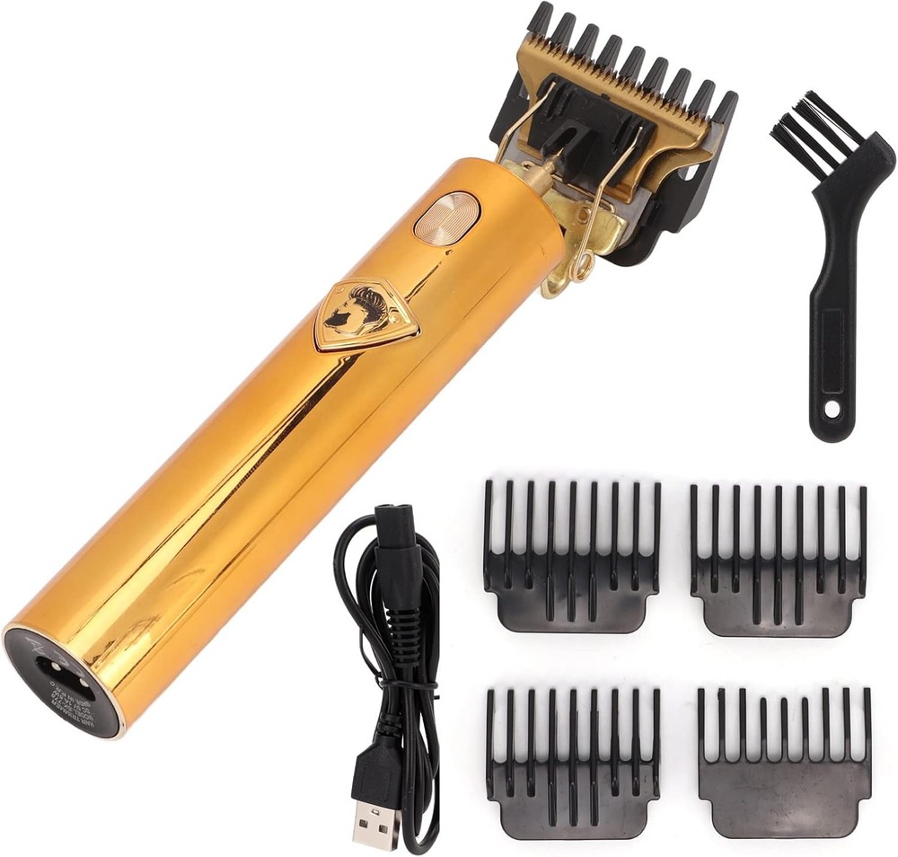 CHICIRIS USB Rechargeable Electric Beard Trimmer Powerful Gold