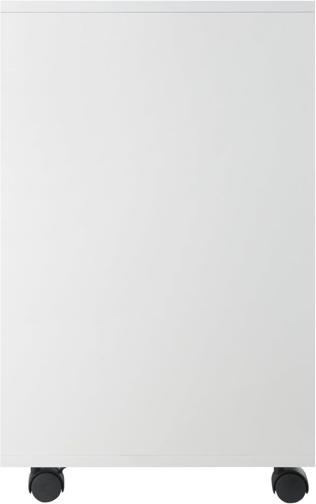 Effortless Organization: Halifax White Mobile Cabinet with Easy-Glide Drawers