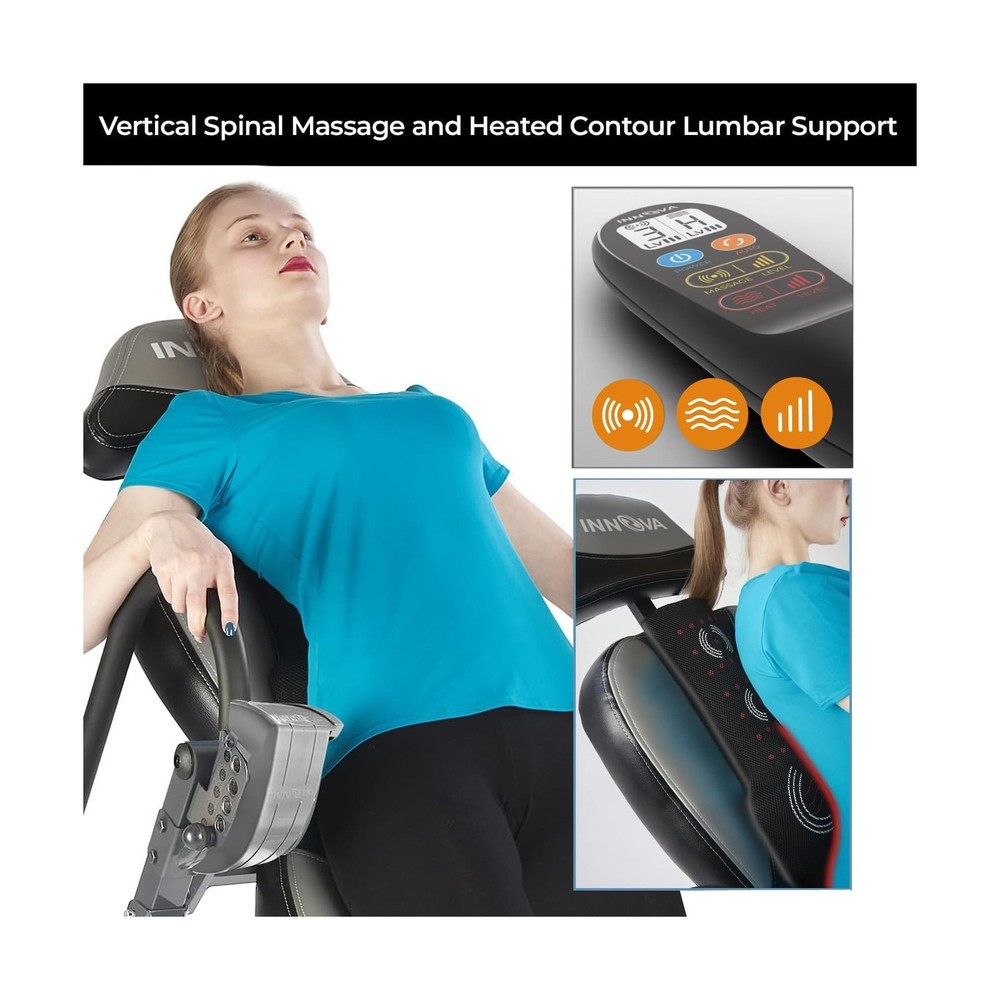 Innova Advanced Heat and Massage Inversion Table Light Gray