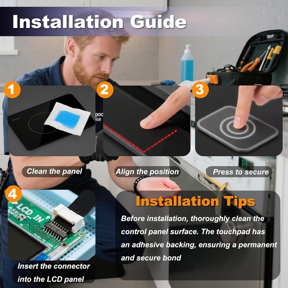Samsung Oven Range Membrane Switch Touchpad Replacement - Durable & Reliable