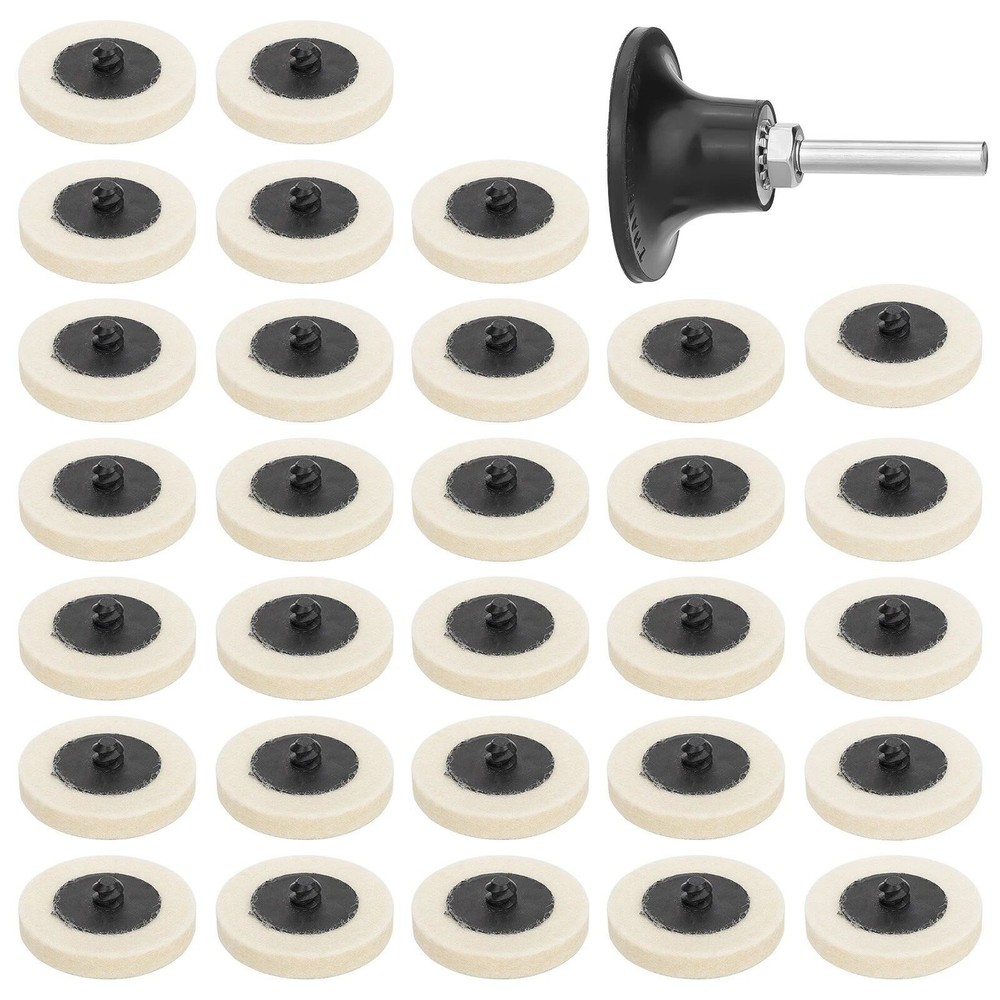 30pcs Disc Polishing Buffing Pads Sanding Wheels Holder Quick Disc Replacement