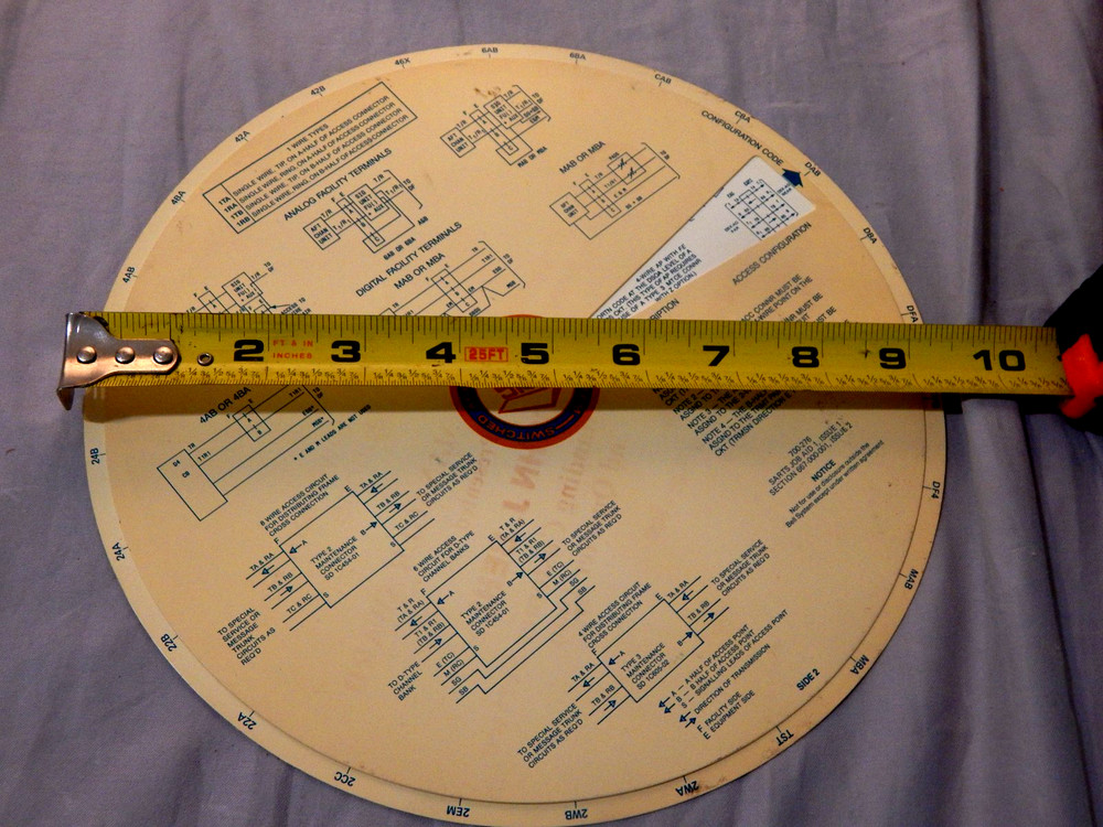 SARTS Switched Access Remote Test System 2 Sided Configuration Wheel
