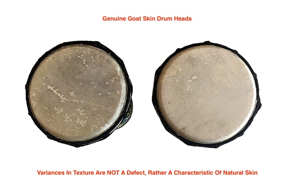 Djembe Drum – Hand Carved African Drum, Bongo Congo Style – Solid Mahogany wi...