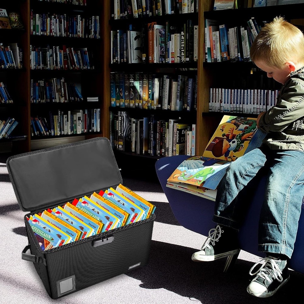 Comic Book Storage Box, Fireproof & Water-Resistant Comic Book Box with Lock ...