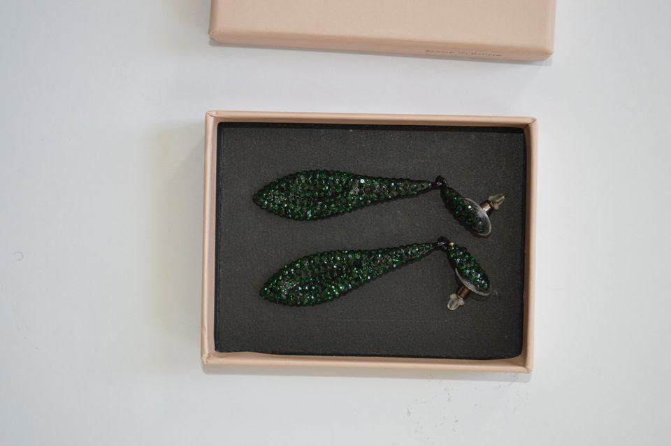 SWEETV Green Sparkling Earrings