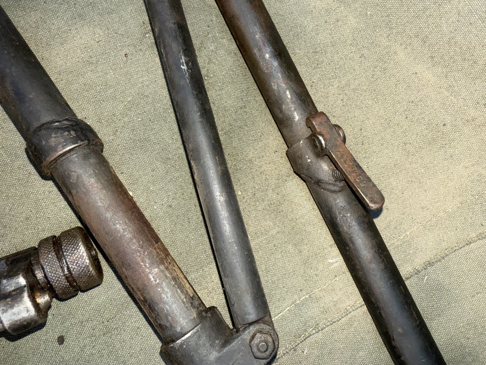 US WW2 30cal Tripod 1919 M2 T&E tool short Pintle LAMSON 1942 #100021