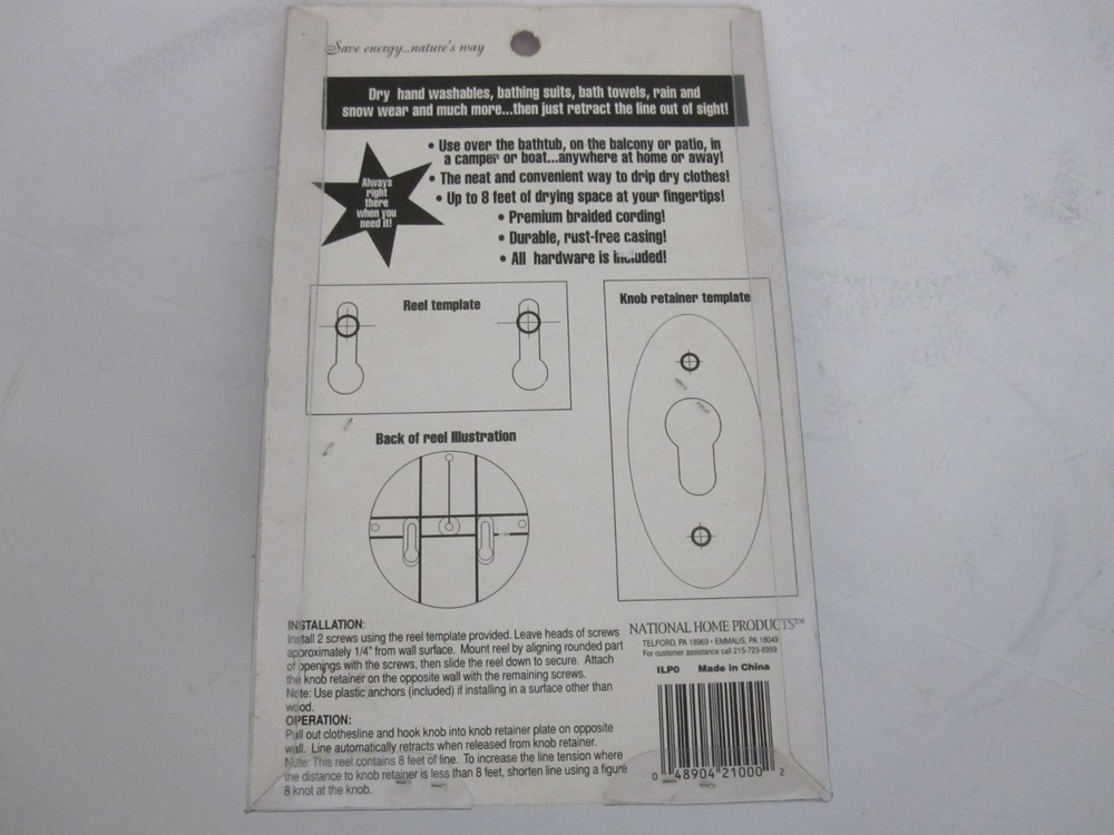 Retractable Clothesline Chrome 8 Ft NEW SEALED