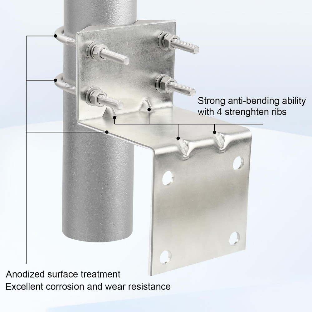 Antenna Pole Mount Bracket Kits - 2 Set Antenna Pole Mast Mount Bracket with
