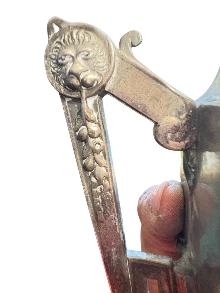 1876 antique silver Meridian teapot