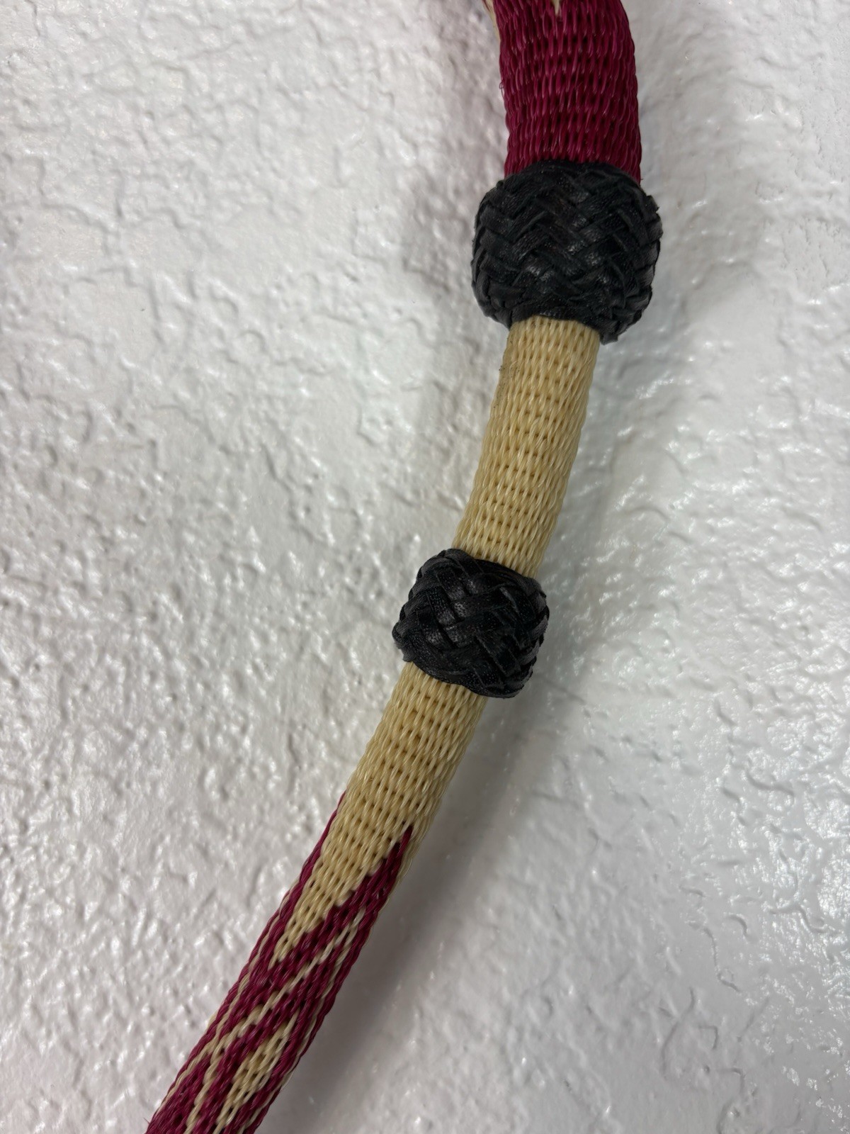 Hand Crafted Hitched Horsehair Bosal with Rawhide Core and Leather