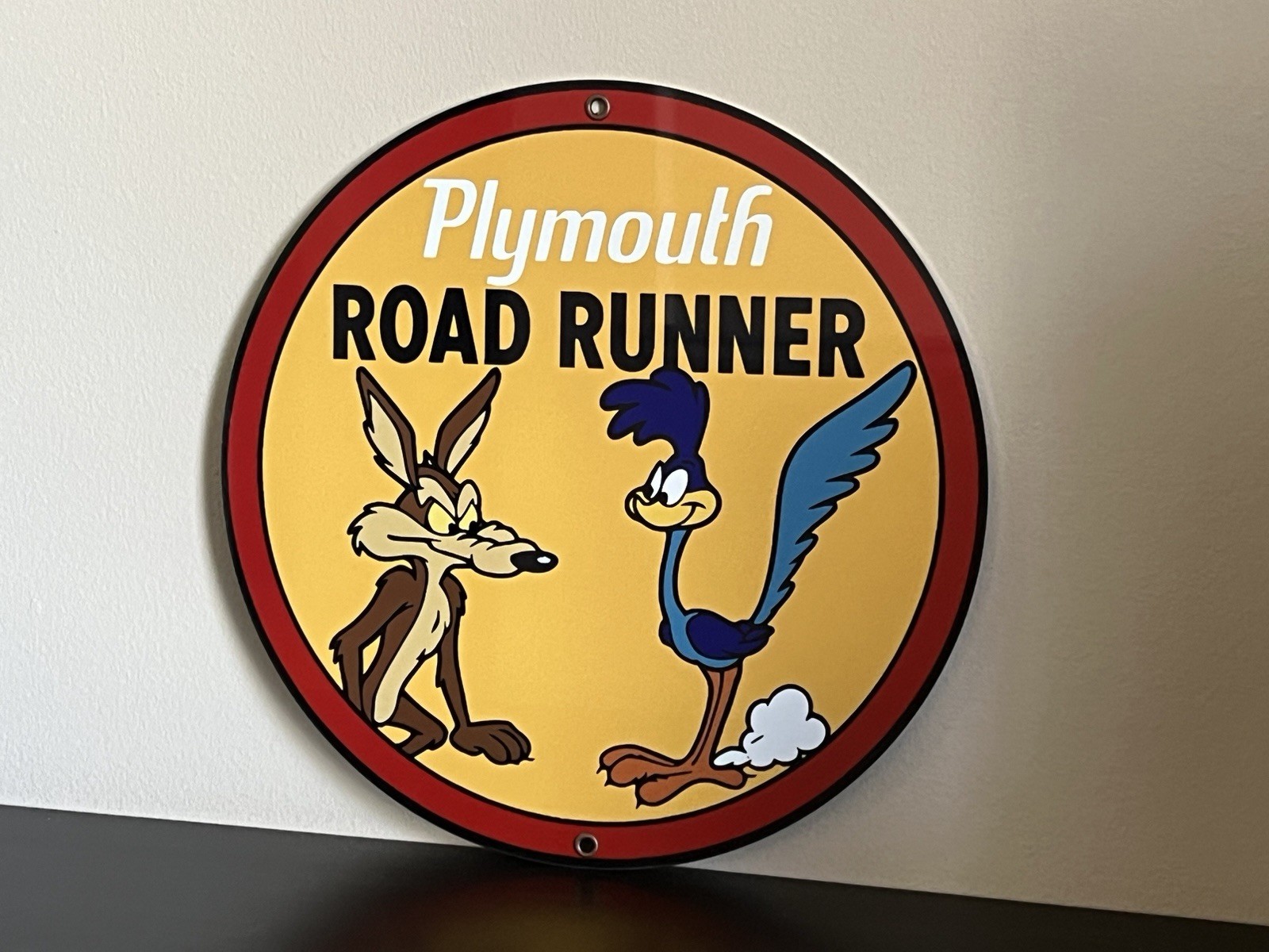 Hi Gloss Plymouth ROAD RUNNER Service Vintage  Style Metal Sign
