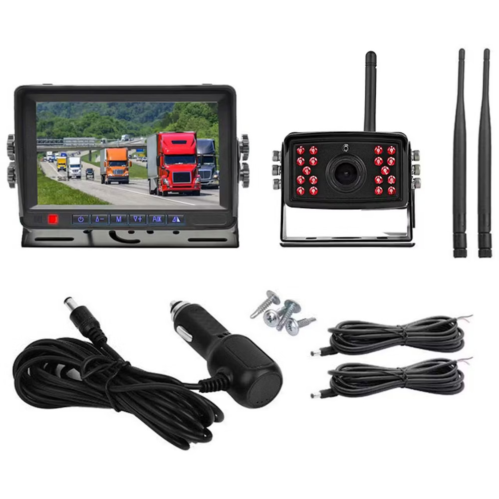 Digital Wireless Heavy Duty Bracket Backup Camera With 7" LCD
