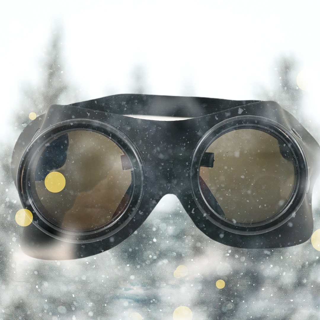 Leather Goggles Steampunk Black Cyber Motorcycle Flying Vintage Pilot Biker