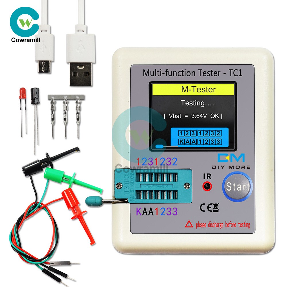 Transistor Tester TFT Diode Triode Capacitance Meter NPN PNP ESR MOSFET US