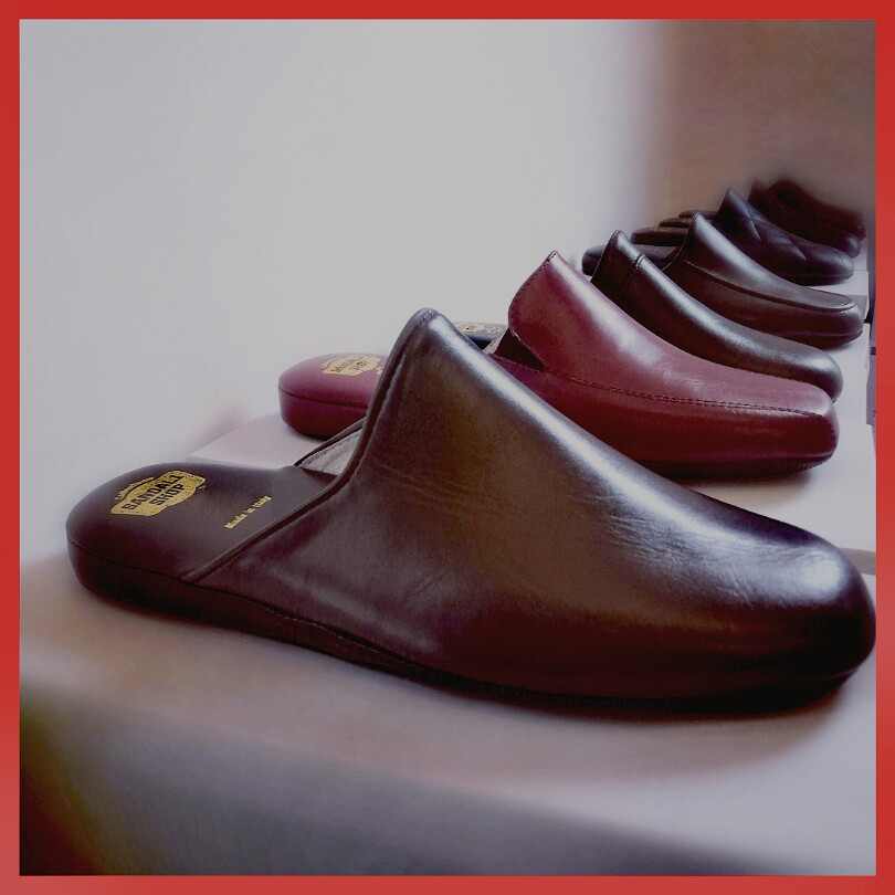Slippers Men Leather Winter Model Rome