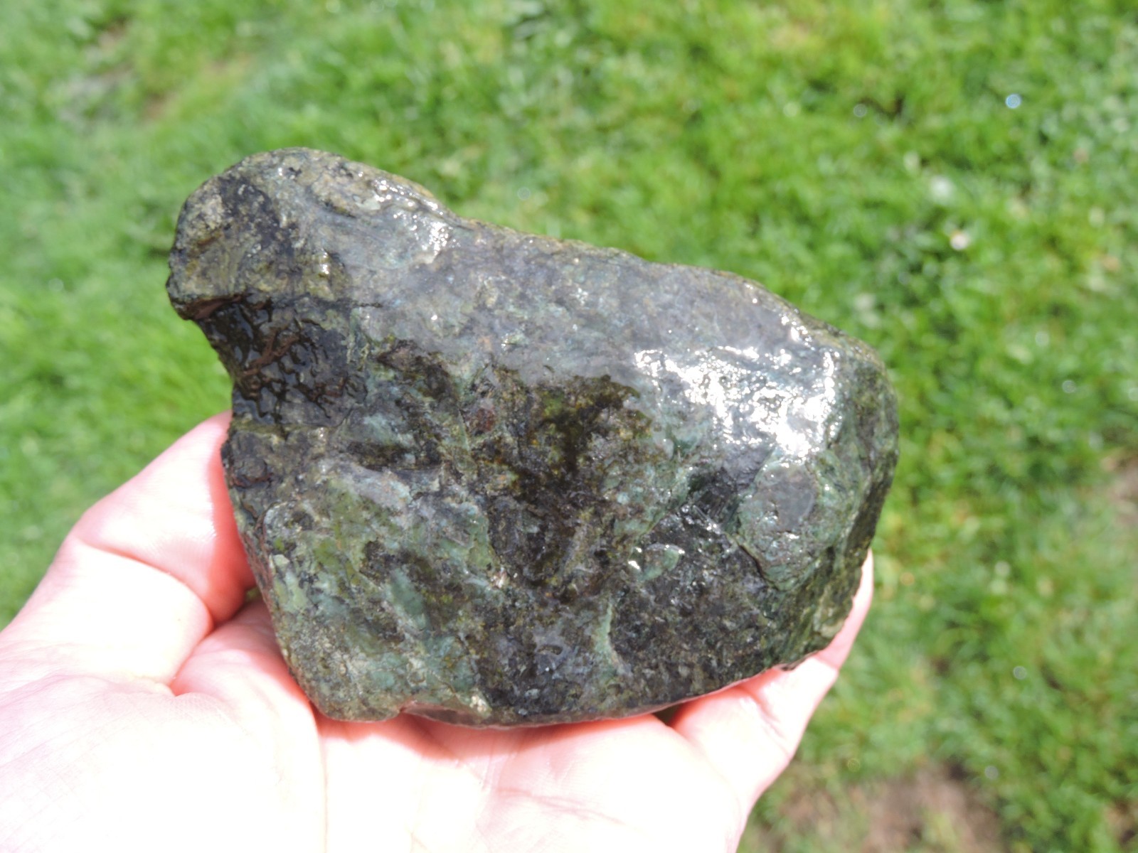 OREGON DARK GREEN SERPENTINE Rough Stones. *MAGNETIC* 100% Natural (8 lb)