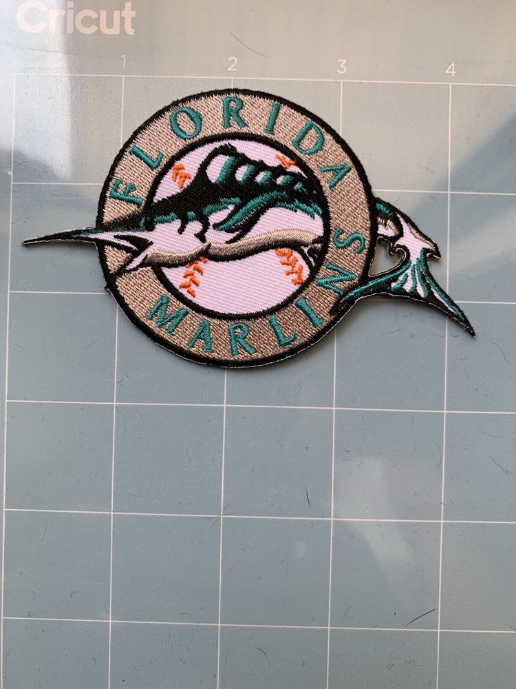 FLORIDA MARLINS CIRCLE EMBROIDERED IRON ON PATCH—BRAND NEW!!