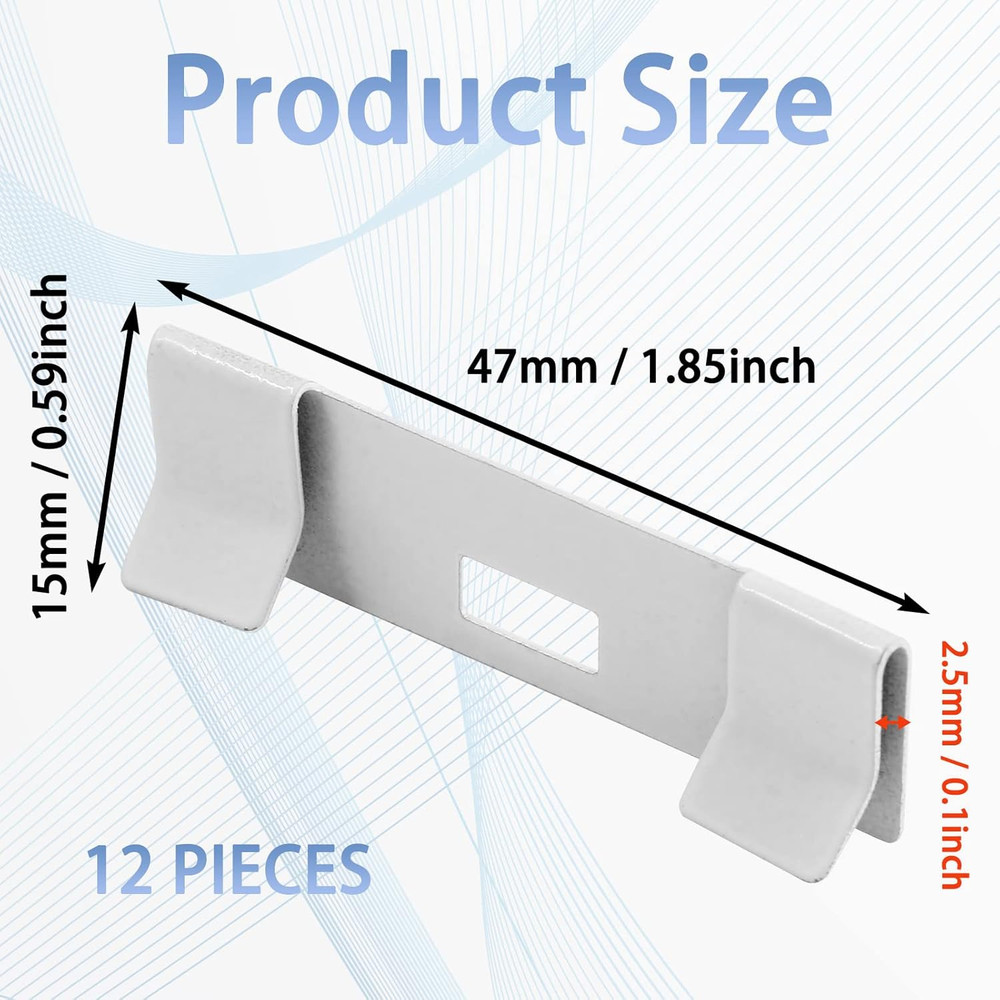12 Pcs Vertical Blind Vane Savers, White Blind Clip, Window Blind