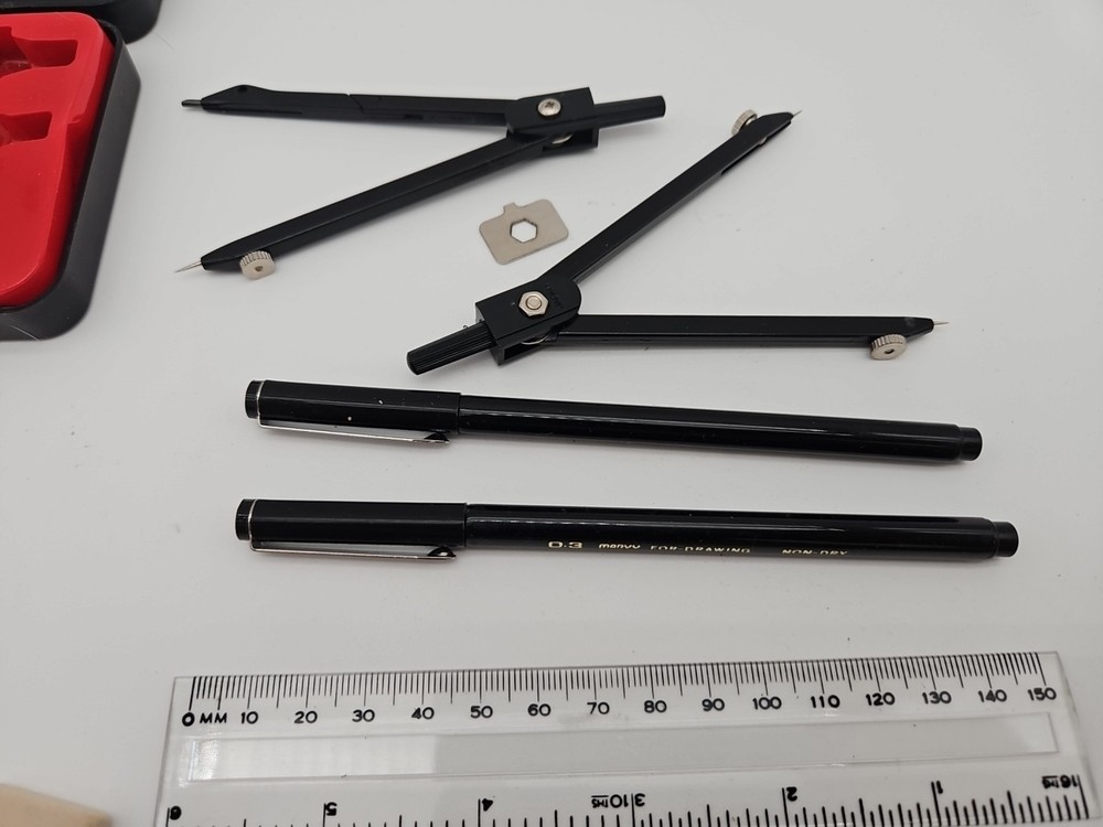Uchida Drafting Compass Protractor Set–Precision Drawing Instruments TO-11