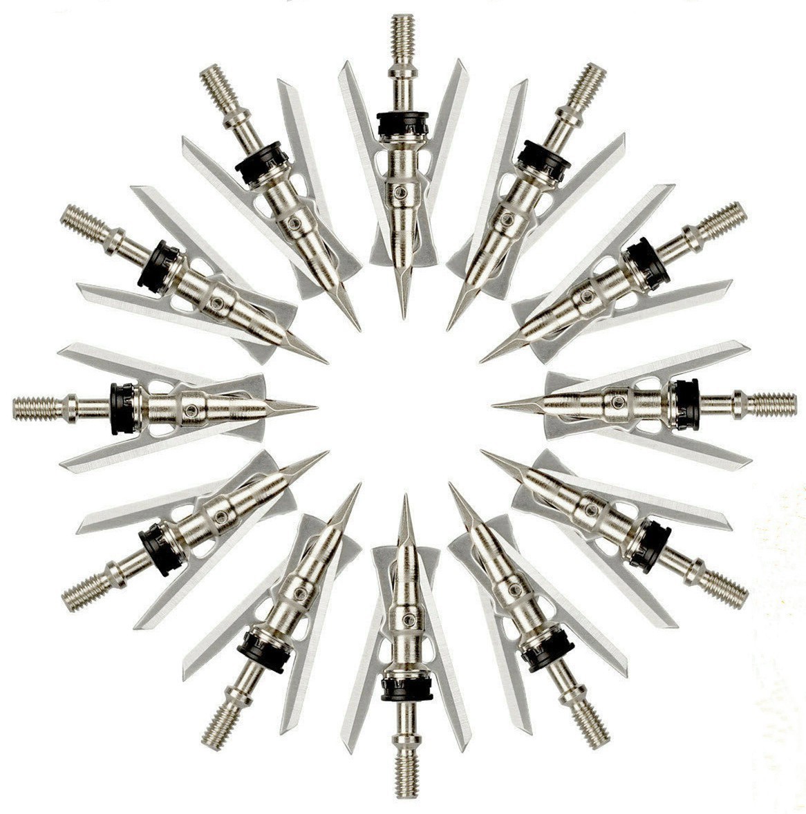 12pcs Rage Hypodermic Trypan 2 Blade 100 Grain Cut Dia Expandable broadheads