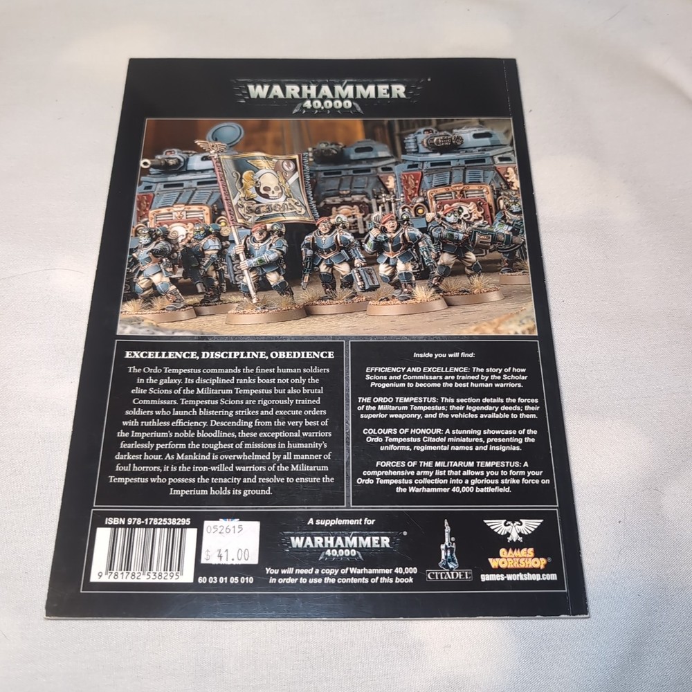 Warhammer 40K Codex Militarum Tempestus PB Rulebook
