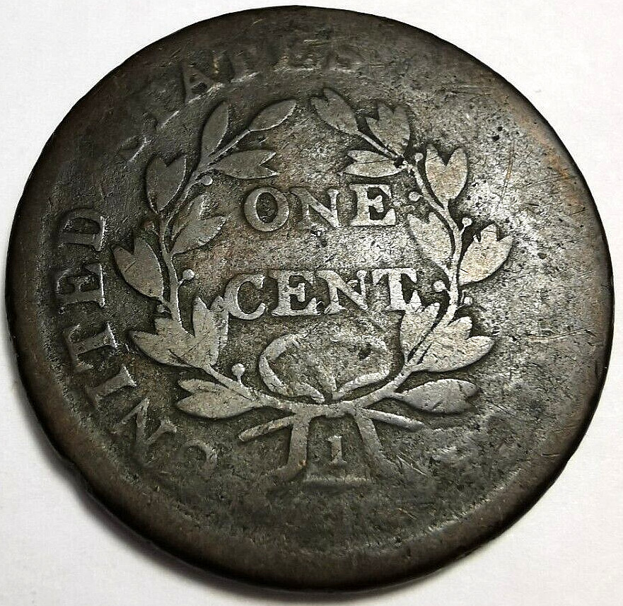 1807 US Draped Bust Large Cent Coin S-273 Large 7