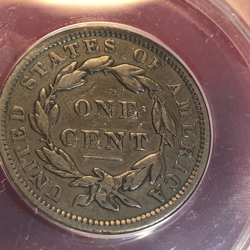1838 large cent N.1 ANACS VF20