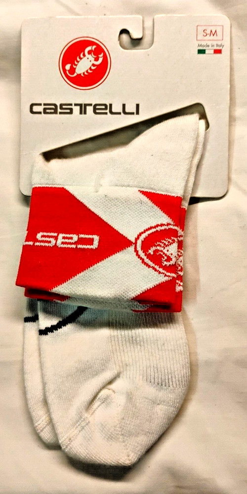 Castelli Classica 6 Bicycle Socks SM/MD Red White